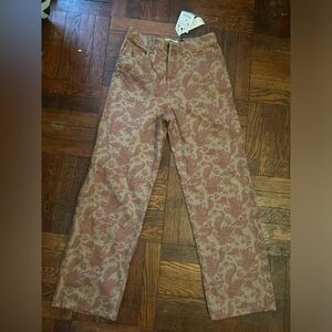 ZARA High Waist Wide Leg ‘Paisley’ Jeans